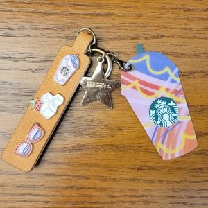 Starbucks Keychain Set with Coffee Cup and Accessories